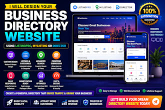 design your business directory website using listingpro or mylisting or director