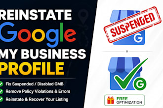 reinstate and fix suspended google business profile