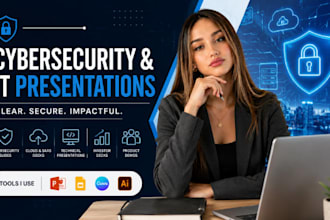 design cybersecurity, IT presentation, saas pitch deck powerpoint