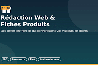 redaction contenu web et fiche produits