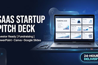 design investor ready saas startup pitch deck for fundraising