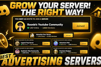 organic boost your discord server, advertise with active and targeted members