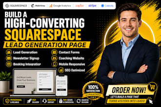 do squarespace lead generation page,contact forms newsletter coaching website