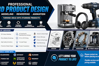 do industrial 3d models for manufacturing and product rendering
