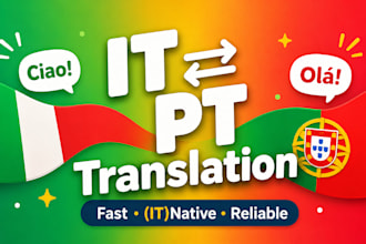 translate portuguese to italian and italian to portuguese