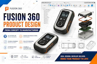 design consumer product in fusion360 for dfm 3d printing cad