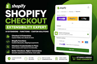 customize shopify checkout extensibility, UI extensions and functions