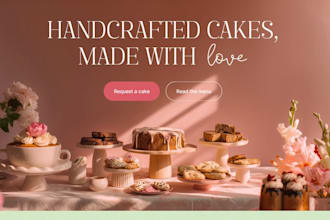design bakery shopify store pastry website cake shop pizza dessert cafe website