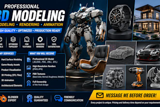 create 3d model of anything in blender, 3d assets, props and objects for you