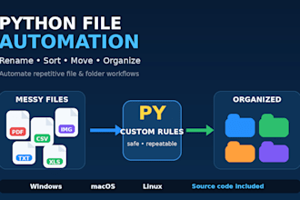 automate file renaming, sorting and folder organization with python
