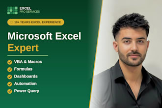 be your microsoft excel expert for vba, macros, formulas, and automation