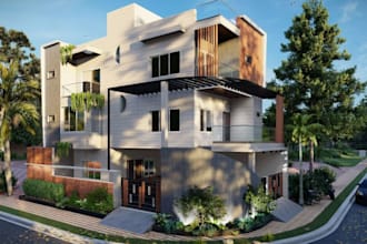 render 3d home exterior elevation interior house, 3d floorplan, 360 virtual tour