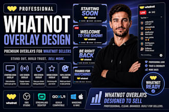 design professional whatnot livestream overlays for your auctions