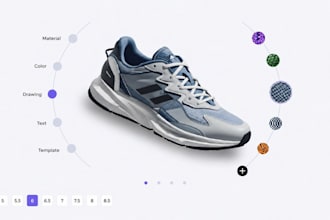 do 3d product design, 3d shoe design and glb model for configurator