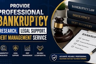 provide professional bankruptcy research, legal support, debt management service