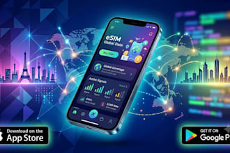 develop a premium travel esim app for ios and android