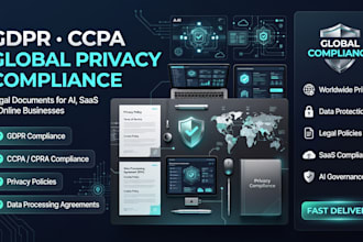 draft gdpr ccpa and global privacy compliance documents for saas