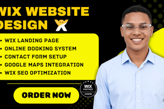 wix landing page wix booking website contact form google map integration wix seo