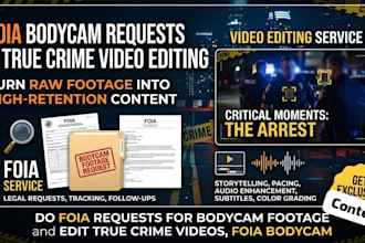 do foia requests for bodycam footage and edit true crime videos, foia bodycam