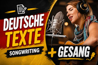 write and sing custom german lyrics for your schlager or volksmusik song