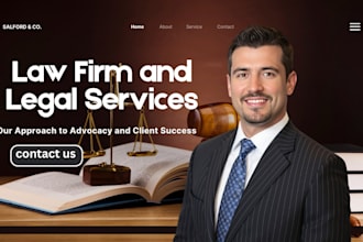 design a premium law firm, lawyer, attorney, legal and notary website