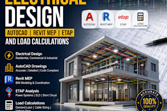 do electrical design, panel schedule, revit mep, etap and load calculation