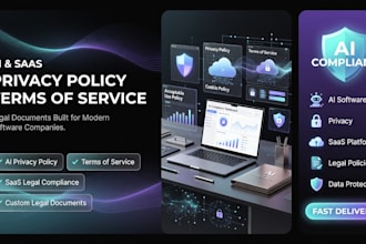 draft privacy policy and terms of service for ai and saas software