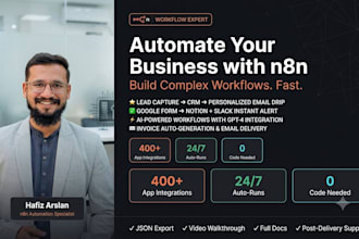create n8n automations for lead capture, CRM, invoicing, and ai workflows