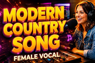 sing modern country, country pop, southern rock and christian songs