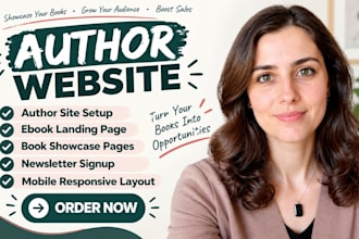 author website, ebook website, ebook landing page, book author website
