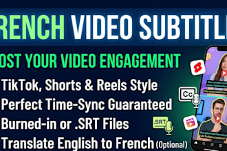add accurate french subtitles or captions to your videos