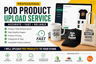upload pod products to your shopify or etsy store