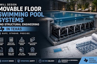 design movable floor swimming pool systems and structural engineering in texas