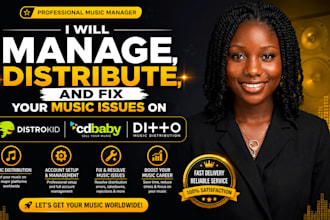 manage, distribute, and fix your music issues on distrokid, cd baby, ditto