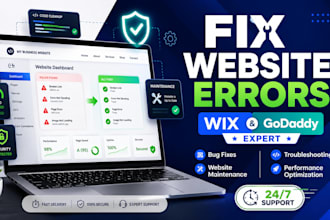 fix your website troubleshooting website maintenance development for wix godaddy