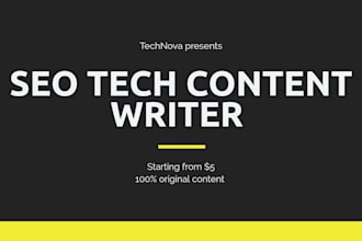 write SEO tech articles and blog posts