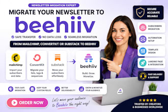 migrate your newsletter from mailchimp convertkit or substack to beehiiv
