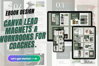 design a canva lead magnet, coaching workbook or ebook for coaches pdf