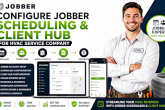 configure jobber scheduling client hub for hvac service company