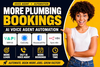 vapi ai calendly housecall pro sync n8n voice agent automation plumbing