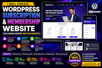 create a wordpress subscription and membership website