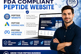 build fda compliant peptide website peptide google ads peptide facebook meta ads