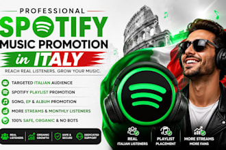 do organic spotify music promotion in italy