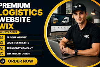 design wix logistics website freight transportation delivery company website