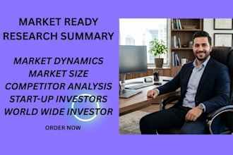 do investor ready market research and feasibility study