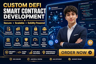 develop custom defi smart contracts in solidity for your web3 project