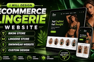 design shopify lingerie website bikini store swimwear website