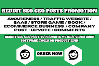 reddit SEO GEO post to promote yt kids video book software tools or product link