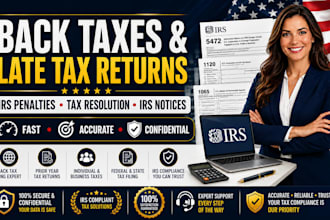file back taxes, late tax returns and resolve irs tax issues