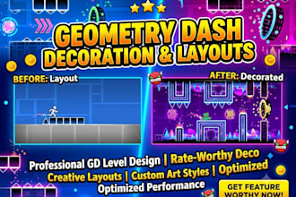 create a rate worthy geometry dash decoration or layout